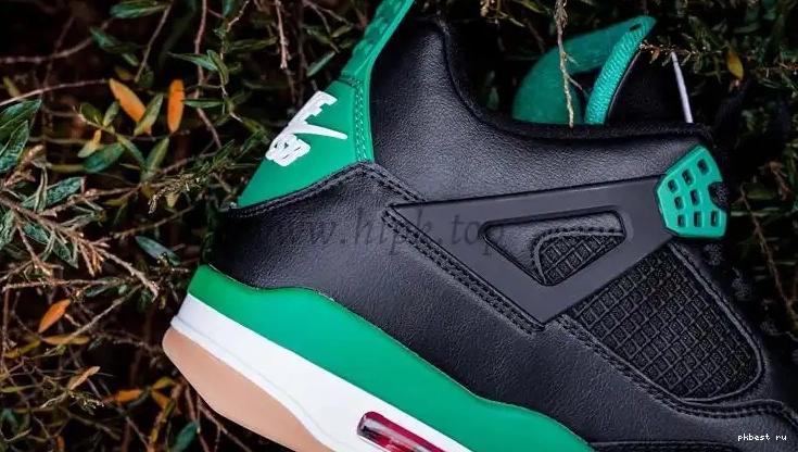RETAIL GOD TO PK Black Jordan 4 Green SHIP SB MATERIALS READY Retro 0511
